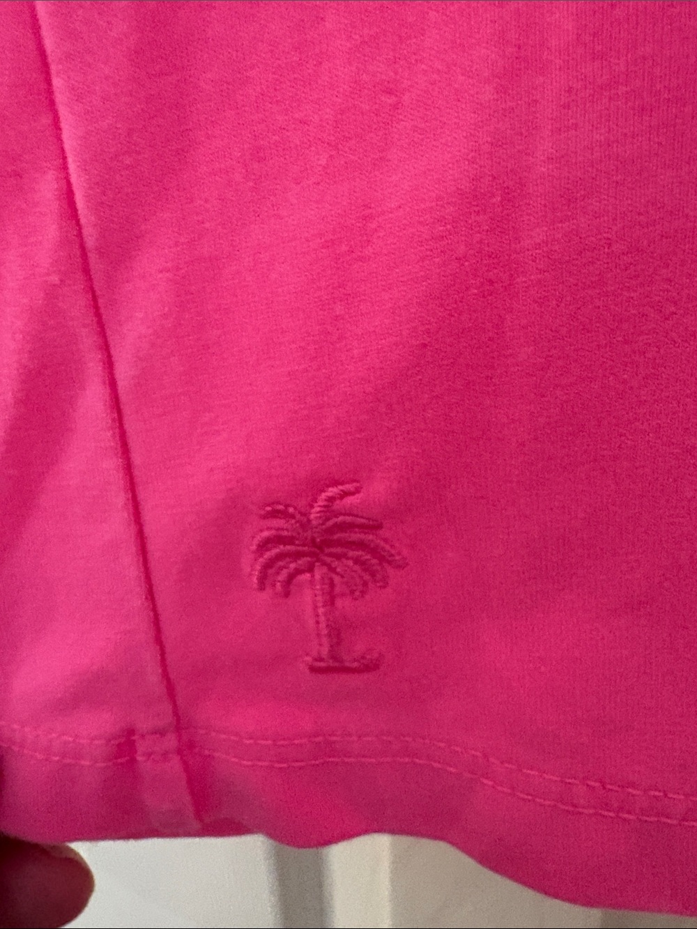 Lilly Pulitzer Bright Pink V-Neck Short Sleeve Tee - Picture 2 of 6